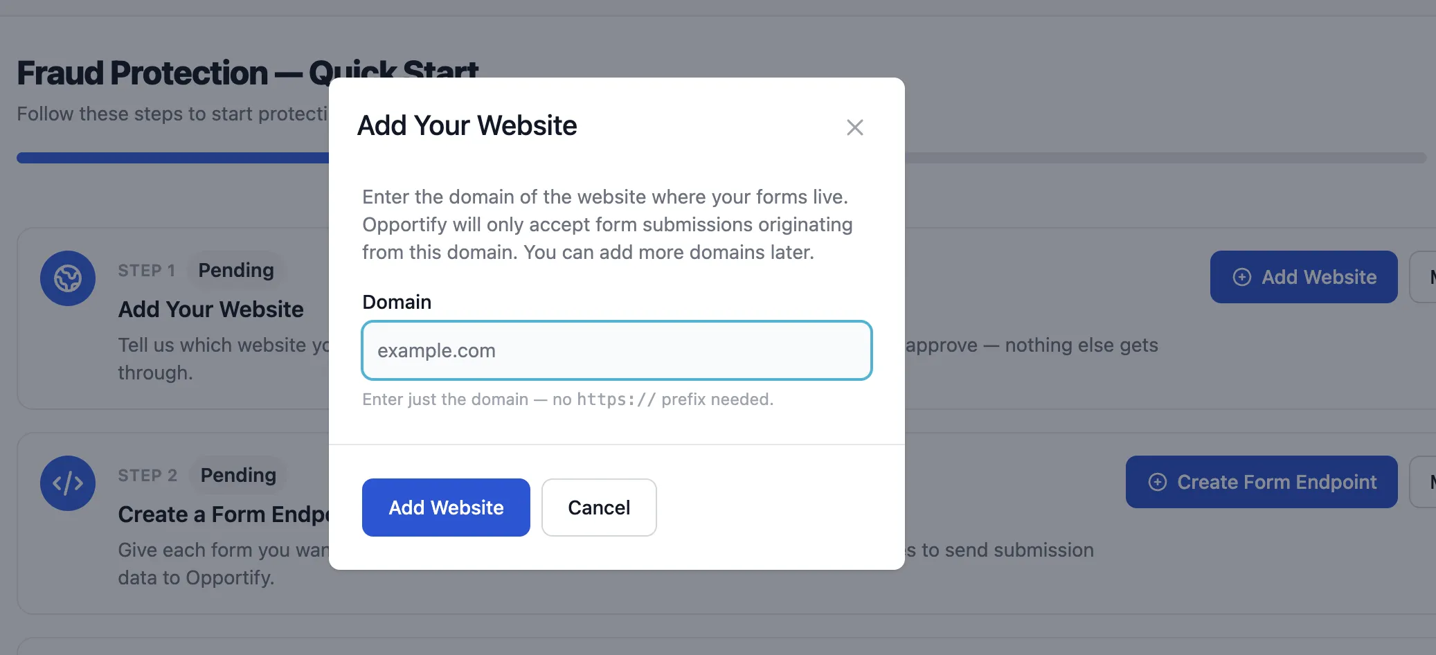 Allowlist Your Website Domain