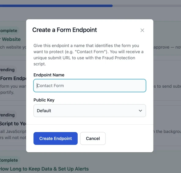 Create a Form Endpoint